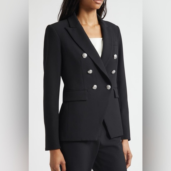 Veronica Beard Miller Dickey Jacket-  Black Blazer with Silver Buttons - Picture 3 of 17